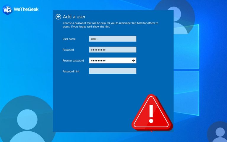 Не удается добавить новую учетную запись пользователя в Windows 10?  Вот исправление!
