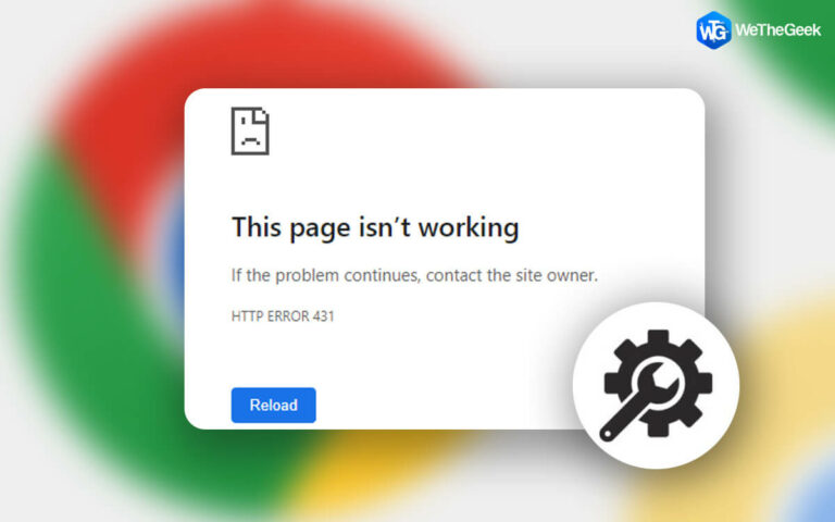Как исправить ошибку HTTP 431 в Google Chrome