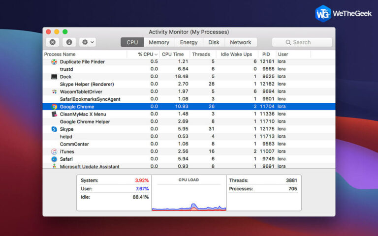 Как проверить загрузку процессора вашего Mac