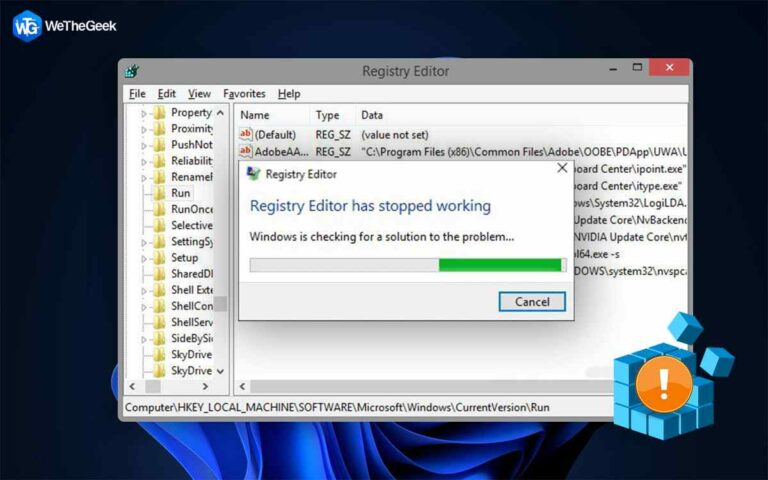 Как исправить, что редактор реестра не работает в Windows 11