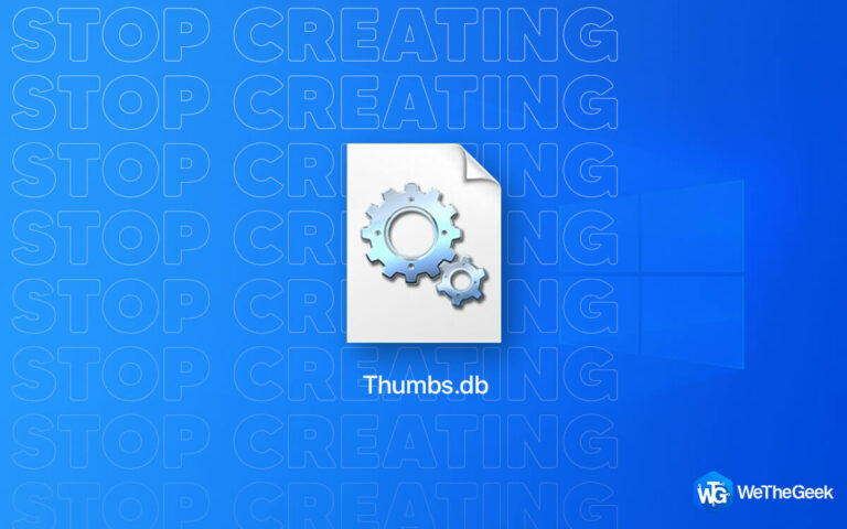 Как предотвратить создание файлов кэша Thumbs.db