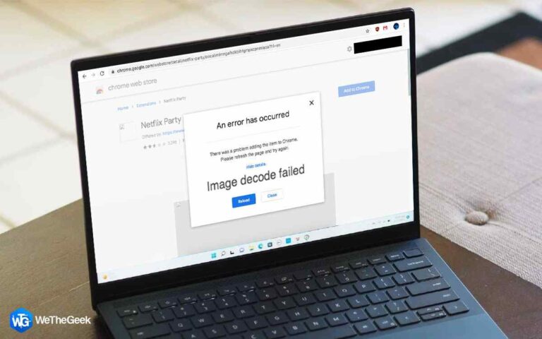 Как исправить ошибку «Ошибка декодирования изображения» при установке расширений в Chrome