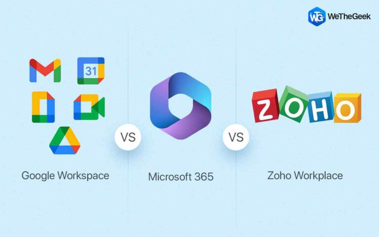 Google Workspace против Microsoft 365 против Zoho Workplace