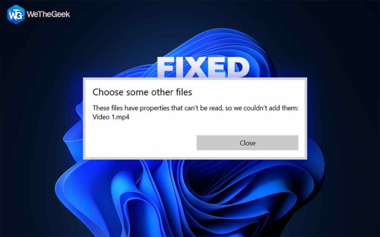 Как исправить ошибку «Эти файлы имеют свойства, которые не могут быть прочитаны»