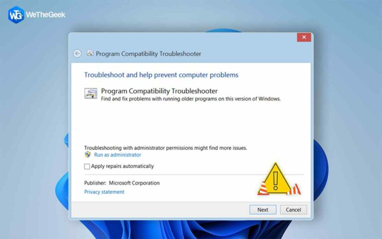 [Solved] Средство устранения неполадок совместимости не работает в Windows 11