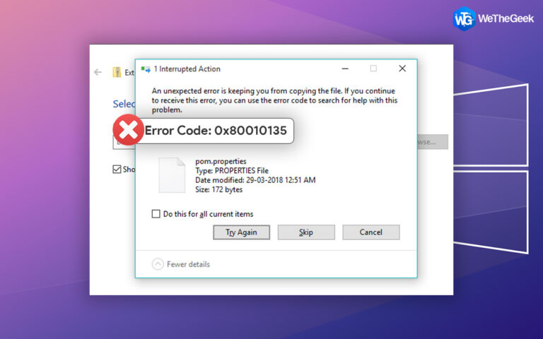 Как исправить ошибку извлечения ZIP 0x80010135 в Windows 11