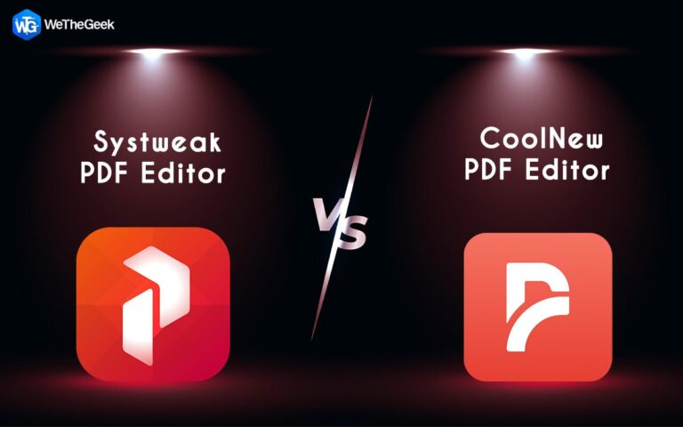 Редактор Systweak PDF против CoolNew PDF