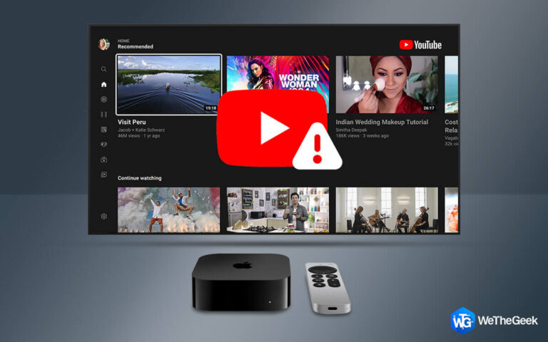 Как исправить YouTube и YouTube TV, не работающие на Apple TV?