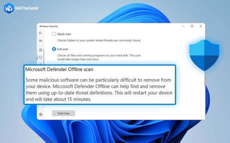 Как использовать автономное сканирование Microsoft Defender в Windows 11?